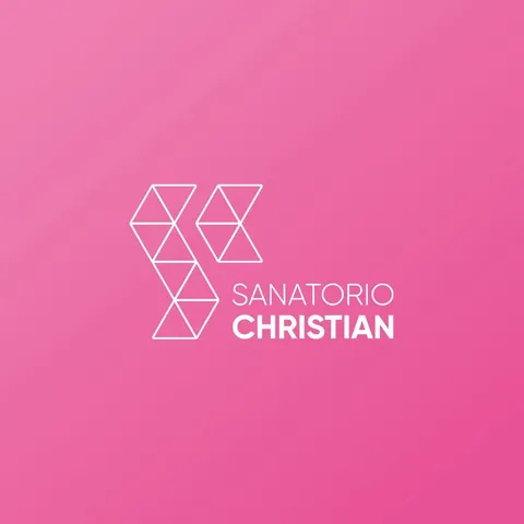 Logo del Sanatorio Christian en rosa por Octubre Rosa